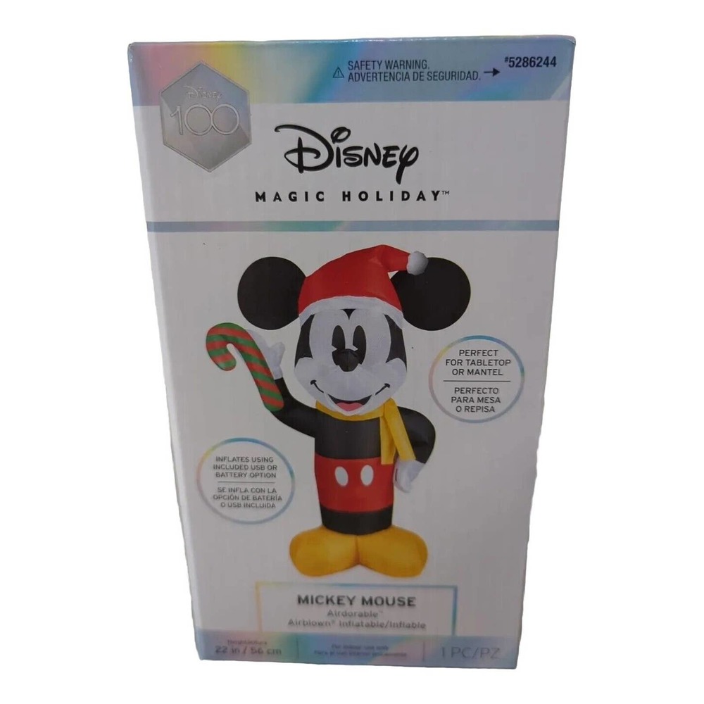 Disney Mickey Mouse Airdorable Airblown Inflatable Indoor 22 Inches Christmas